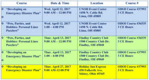Spring CE Class Schedule