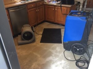 flooded kitchen water dry out equipment