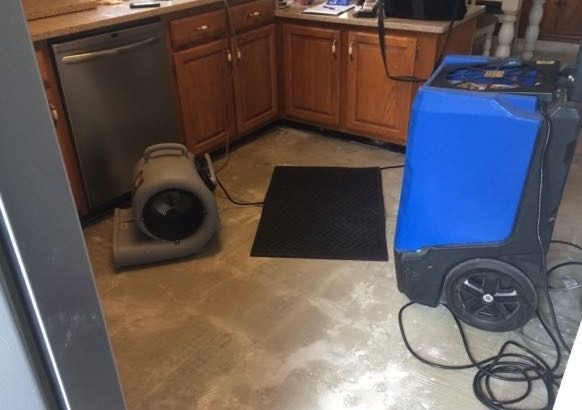 flooded kitchen water dry out equipment