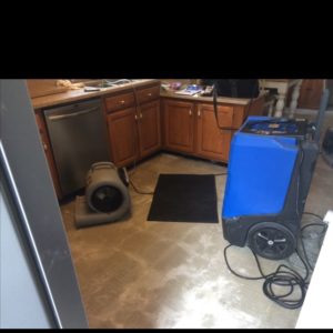 flooded kitchen water dry out equipment