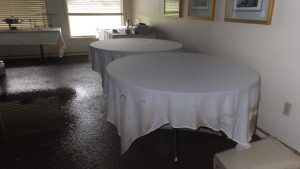 water damage restoration golf course banquet room before