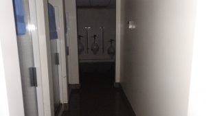 water damage restoration golf course men's locker room before