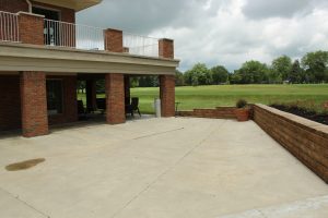 water damage restoration golf course outside after
