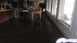 water damage restoration golf course pro shop before