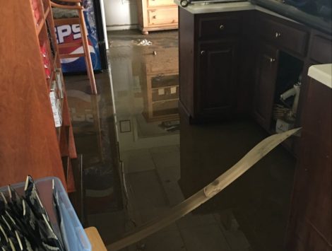 water damage restoration golf course pro shop before