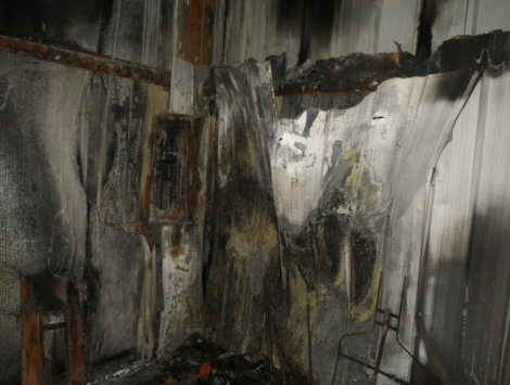 fire damage interior before