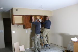 cabinet install commercial remodel