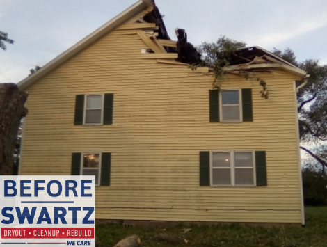 Fallen Tree Damage to Home