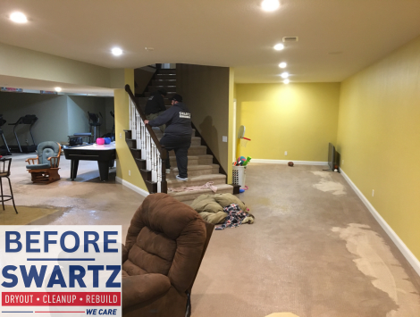 Water Damage in Basement