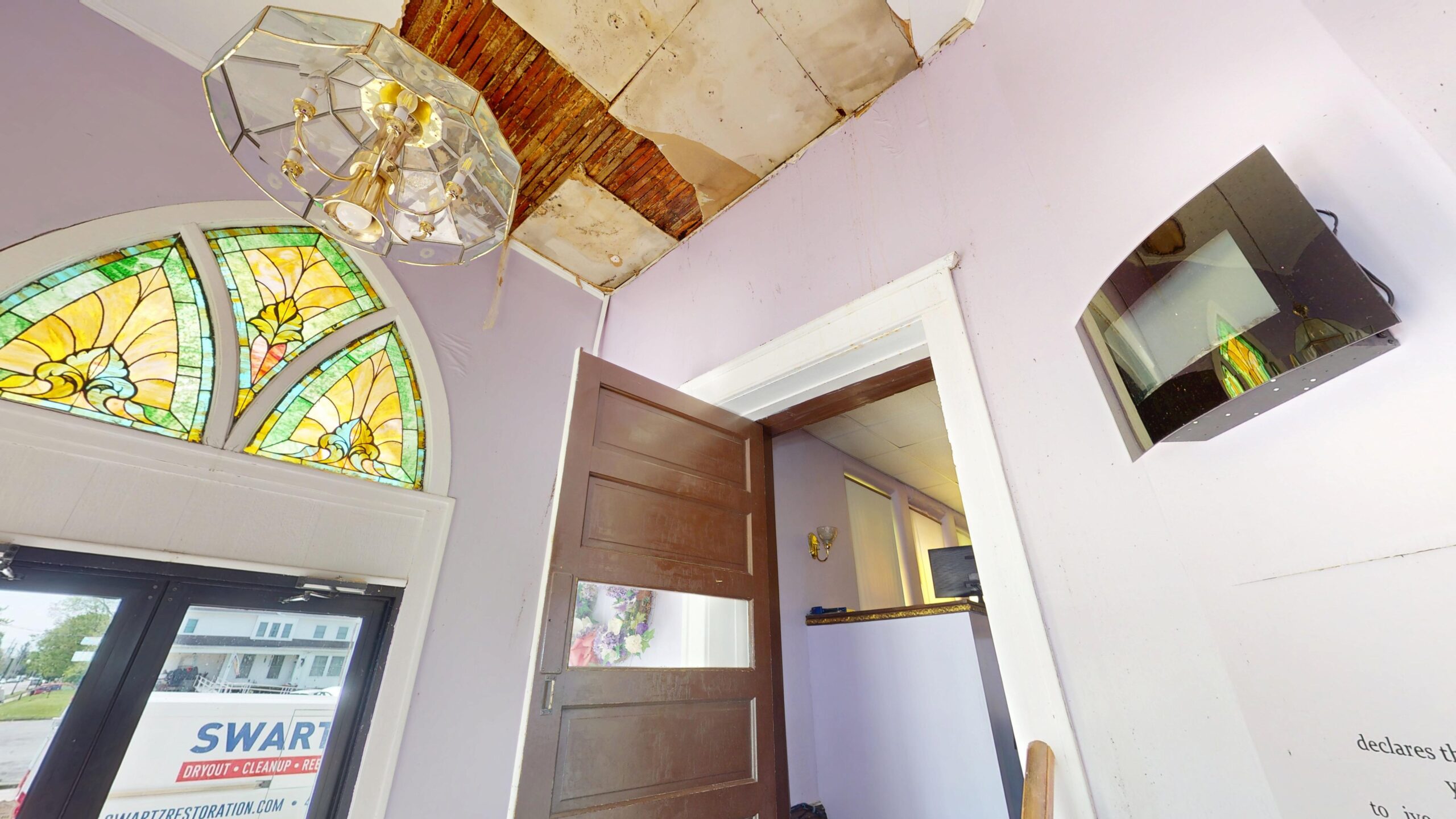 Commercial water mitigation by Swartz Restoration